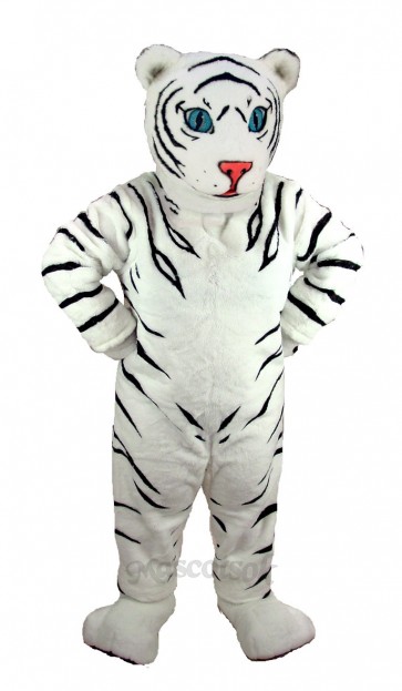 White Tiger Cub Mascot Costume