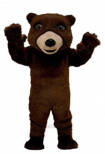 Friendly Grizzly Bear Mascot Costume
