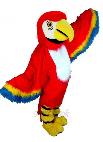 Red Macaw Parrot Mascot Costume