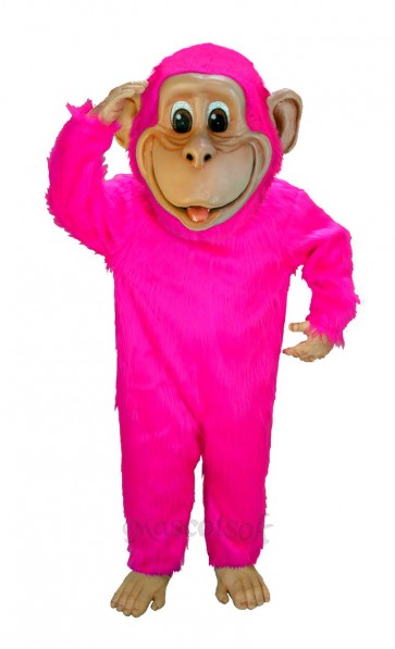 Pink Chimp Gorilla Mascot Costume