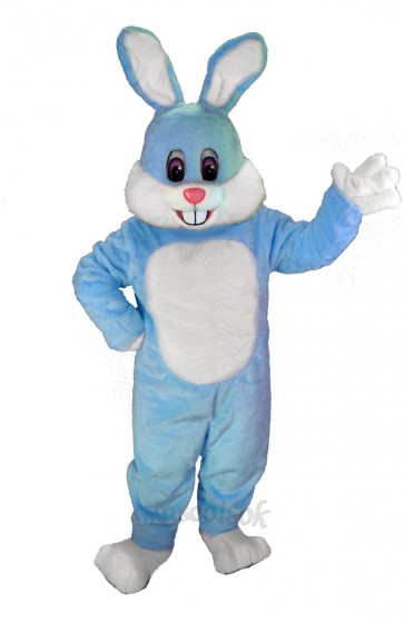 Easter Light Blue Toon Bunny Mascot Costume