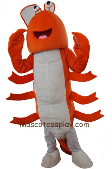 Orange Lobster Mascot Character Costume Fancy Dress Outfit