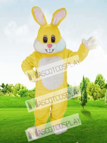 New Easter Yellow Toon Rabbit Mascot Costume