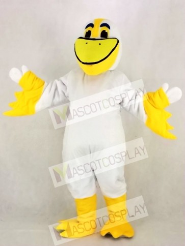 Realistic Cute Peter Pelican Mascot Costume Cartoon