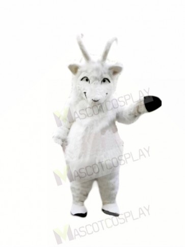 Plush White Goat Mascot Costumes 