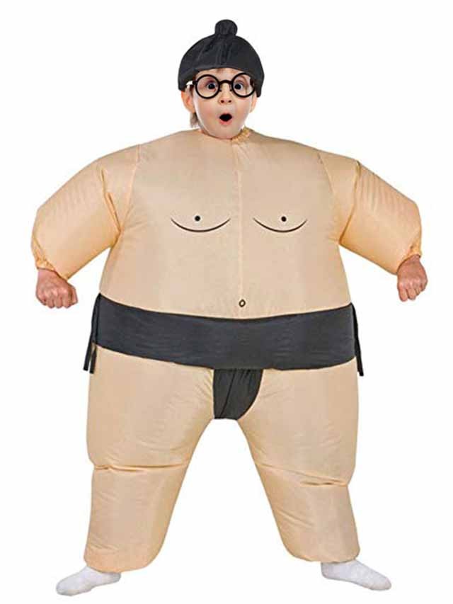 Black Japanese Fat  Man  Sumo Inflatable Halloween Christmas 