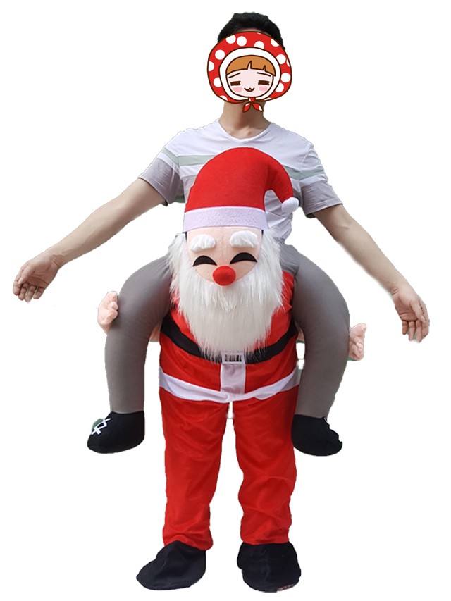 Vivo Technologies EFG1155 Carry Santa Claus Costume Father Christmas Ride Me Piggyback Outfit Xmas Clause Colours