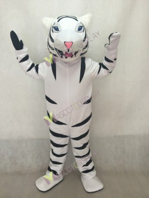 White Albino Tiger Mascot Costume