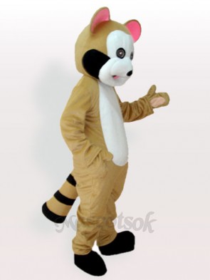 Pink Ears Raccoon Adult Mascot Costume