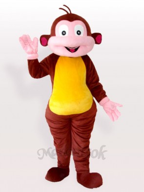 Cartoon Monkey Brown Adult Mascot Costume