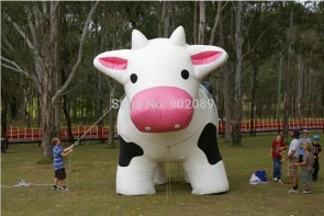 4m inflatable COW model , hot inflatable COW ground balloon, high quality COW for advertising