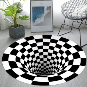 Carpet Floor Mat Area Rugs - 3D Home Carpet Black White Stereo Vision Mat Living Room Doormat - Type A