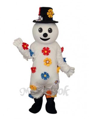 Flower Snowman Mascot Adult Costume 