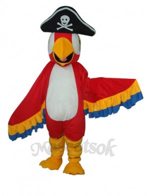 Red Pirate Parrot Mascot Adult Costume 