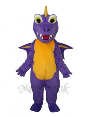 Long Thorn Purple Dinosaur Mascot Adult Costume 