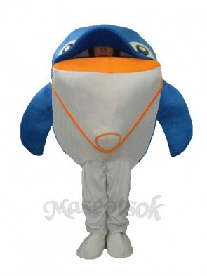 Blue Dolphin Mascot Adult Costume 
