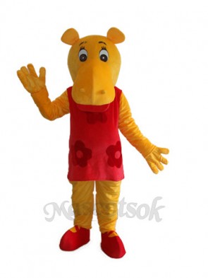 Miss Hippo Hippopotamus Mascot Adult Costume 