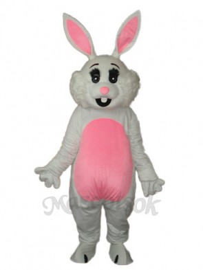 Easter Pink Ears Rabbit Mascot Adult Costume 