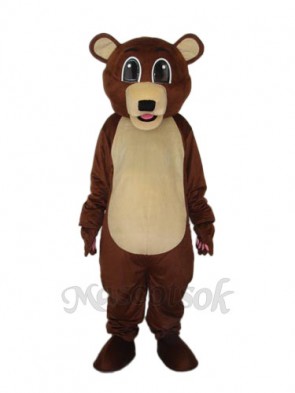 Big Eyes Brown Bear Mascot Adult Costume 