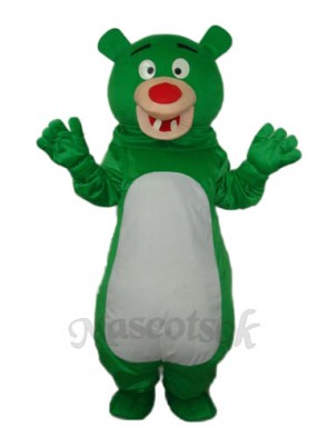 Short-haired Green Bear Mascot Adult Costume