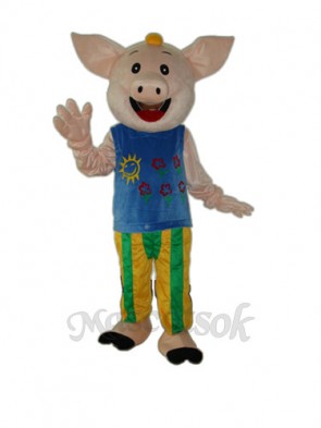 Cocoa Male Pig Mascot Adult Costume 