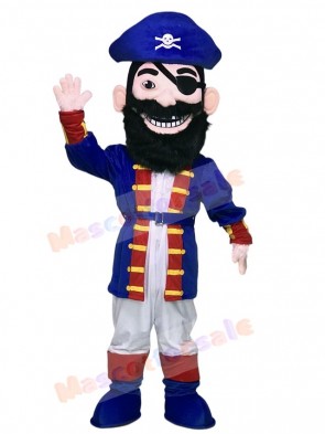 New Redbeard Pirate in Blue Mascot Costume