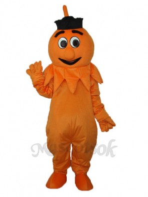Orange Monster Mascot Adult Costume 
