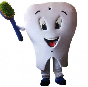 Tooth Mascot Adult Costume Tooth Dental Care Co Birthday Party Fancy Dress Outfit