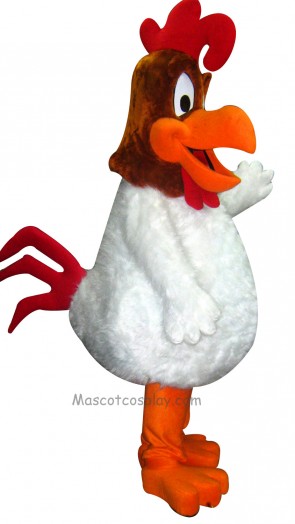 Claudio Rooster Mascot Adult Character Costume Fancy Dress Outfit