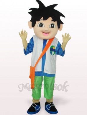 Blue And White Delgo Plush Adult Mascot Costume