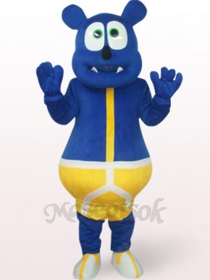 Blue Bear Plush Mascot Costume