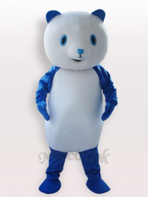 Blue Panda Short Plush Adult Mascot Costume