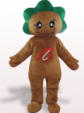 Deep Brown Leaf Flower Plush Adult Mascot Costume