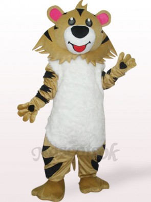 Gray Brown Lion Plush Adult Mascot Costume