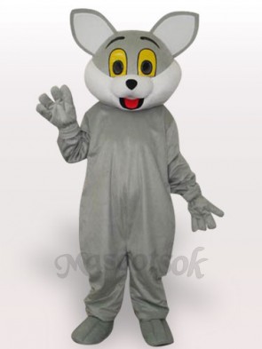 Gray Cat Short Plush Adult Mascot Costume