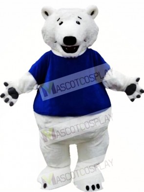 Polar Bear Mascot Costume with T-shirts
