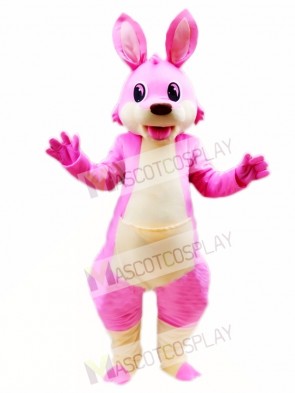Pink Cartoon Kangaroo Mascot Costume