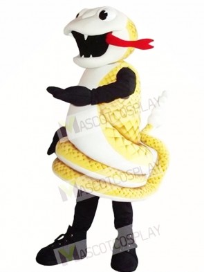 Golden Cobra Snake Mascot Costume