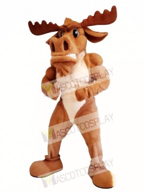 Power Muscly Moose Mascot Costume
