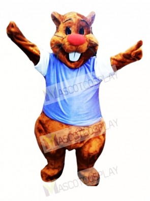 Cute Adult Beaver Mascot Costume