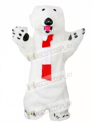 Furry Polar Bear Mascot Costume