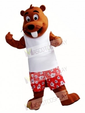 Happy Beaver Mascot Costume