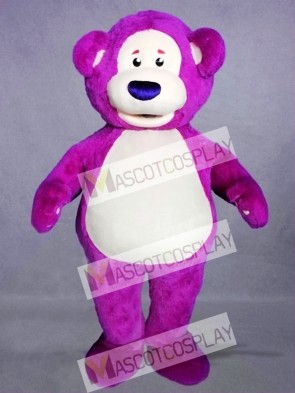 Purple Bear Mascot Costume