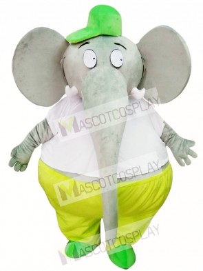 Big Fat Grey Elephant Mascot Costume