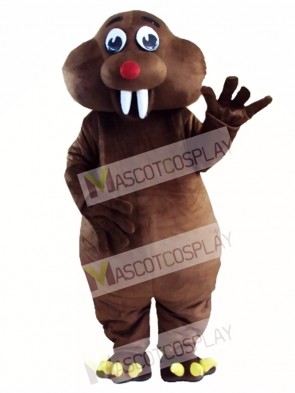 Brown Mole Mouse Mascot Costume  