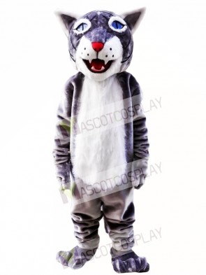 Grey Wildcat Bobcat Mascot Costume