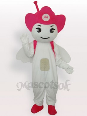 Moto Angel Short Plush Adult Mascot Costume