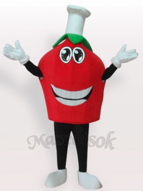 Red Strawberry Short Plush Adult Mascot Costume