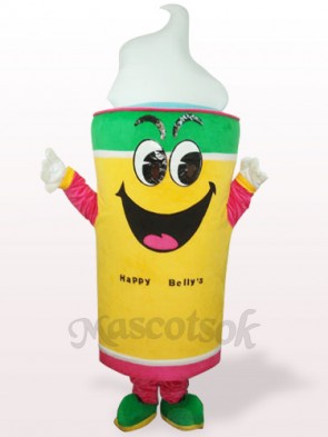 Yellow Ice Cream Plush Adult Mascot Costume