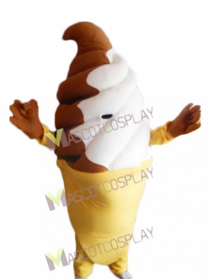 Hot Sale Vanilla Ice Cream with Chocolate Mascot Costume